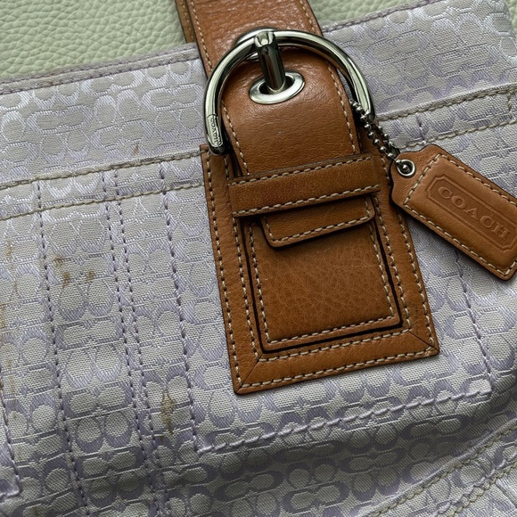 Coach Signature Satchel Bag – Classic Monogram with Leather Trim - Picture 3 of 8